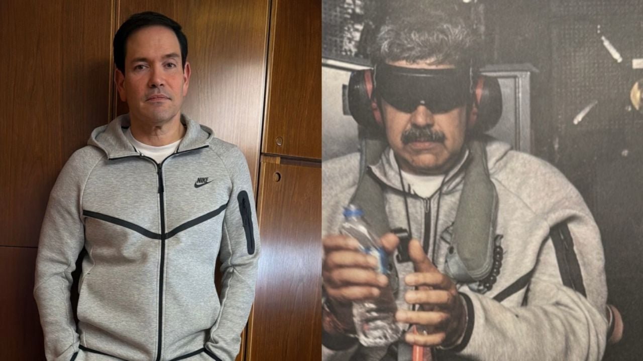 Marco Rubio viste conjunto deportivo en el Air Force One similar al de Maduro durante su detención